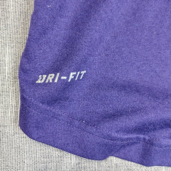 Baltimore Ravens Nike Dri-Fit Team Apparel Shirt Size Medium Purple Gray Raglan - Picture 4 of 14